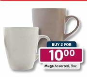 Mugs Assorted,9oz-2's