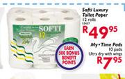 Softi Luxury Toilet Paper-12 Rolls