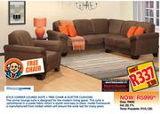 Commagomma Kylie Corner Lounge Suite + Free Chair & Scatter Cushions