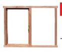 WC2 Meranti Full Pane Window Frame-1103mm(W)x940mm(H)