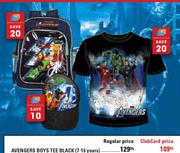 Avengers Boys Tee Black (7-16 years)