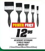 Academy Ecoman 5 Piece Paint Brush Set (12mm/25mm/38mm/50mm/63mm)