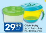 Clicks Baby Snack Pod Or Milk Powder Dispenser-Each