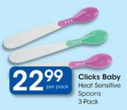 Clicks Baby Heat Sensitive Spoons-3 Pack