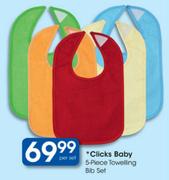 Clicks Baby Towelling Bib Set-5 Piece