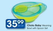 Clicks Baby Weaning Bowl With Spoon Set