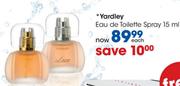 Yardley Eau De Toilette Spray-15ml