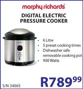 Morphy Richards Digital Electric Pressure Cooker-6Ltr