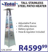 Total Tall Stainless Steel Patio Heater-S/N29707