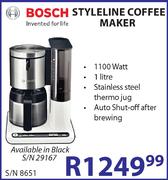 Bosch Styleline Coffee Maker-1100W