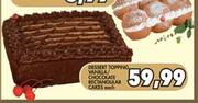 Dessert Topping Vanilla/Chocolate Rectangular Cakes Each