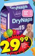 Drynaps Disposable Nappies Medium 18's Per Pack