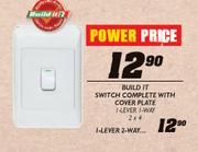 Build It Switch Complete With Cover Plate-1-Lever 2-Way 