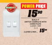 Build It Switch Complete With Cover Plate-2-Lever 2-Way