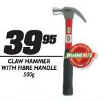 Claw Hammer with Fibre Handle-500g