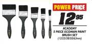 Academy 5 Piece Ecoman Paint Brush Set (12/25/38/50/63mm)