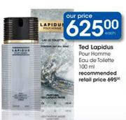 Ted Lapidus Pour Homme Eau De Toilette-100ml