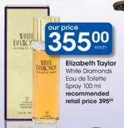 Elizabeth Taylor White Diamonds Eau De Toilette Spray-100ml