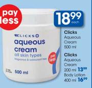 Clicks Aqueous Cream-500ml