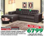Milano Decor 2 Piece Figaro Chaise Lounge Suite