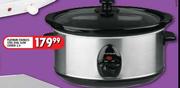 Platinum  Stainless Steel Oval Slow Cooker-3.5L 