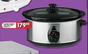 Platinum  Stainless Steel Oval Slow Cooker-3.5L