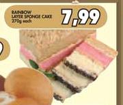 Rainbow Layer Sponge Cake-270gm Each