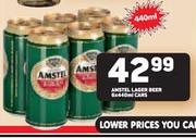 Amstel Lager Beer Cans-6 x 440ml
