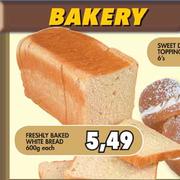 Freshly Baked White Bread-600g Each