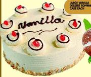 Large Vanilla Dessert Topping Cake