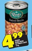 Rhodes Baked Beans In Tomato Sauce-410gm