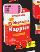 Ritebrand Disposable Nappies-Per Pack