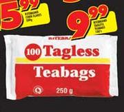 Ritebrand Tagless Teabags 100's-250g