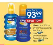 Nivea Sun SPF 50 + Moisturising-200ml