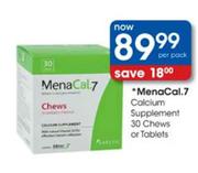 MenaCal.7 Calcium Supplement Chews or Tablets-30 per pack