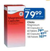 Clicks Magnesium Tablets-100 per pack