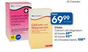 Clicks Calcium with Magnesium Tablets-90 per pack