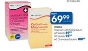 Clicks Calcium with Magnesium Chewable Tablets-60 per pack