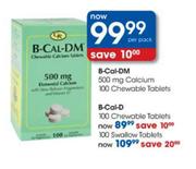 B-Cal-DM 500 mg Calcium Chewable Tablets-100 per pack