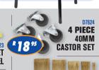 4 Piece 40MM Castor Set