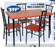 Amber 5 Piece Table & Chairs Set