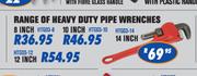 Range Of Heavy Pipe Wrenches-8 Inch