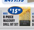 8 Piece Masonry Drill Bit SEt