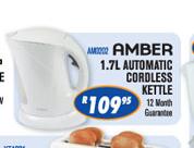 Amber Automatic Cordless Kettle-1.7Ltr