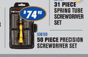 50 Piece Precision Screwdriver Set 
