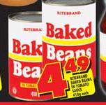 Ritebrand Baked Beans In Tomato Sauce-410g 