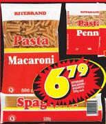 Ritebrand Macaroni/Spaghetti-500g