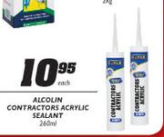Alcolin Contractors Acrylic Sealant-260ml Each