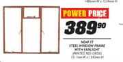 ND4F F7 Steel Window Frame With Fanlight-151mm Wx1245mm H