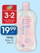 Clicks Baby Oil-200ml